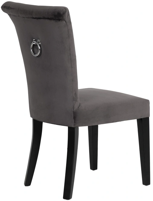 Стул 597, мягкий, велюр, серый Riv96 