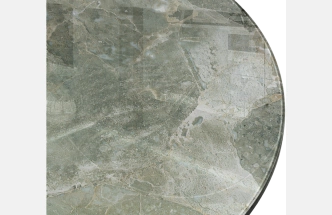 Журнальный стол Волопас, 48x60, стекло, королевский мрамор, каркас черный 