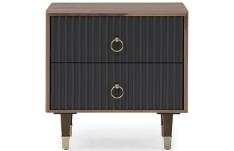 Тумбочка 77IP-NS008, с ящиками, коричневый / темно-серый