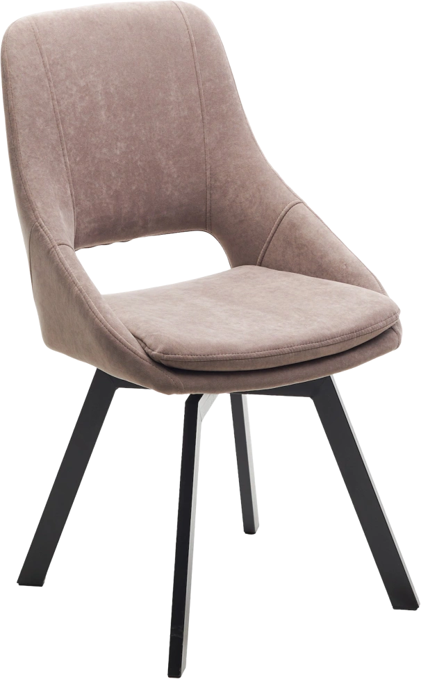 Стул Asp, мягкий, поворотный, B5 Капучино велюр, черный каркас