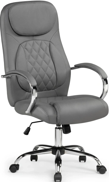 Компьютерное кресло Tron, экокожа серый