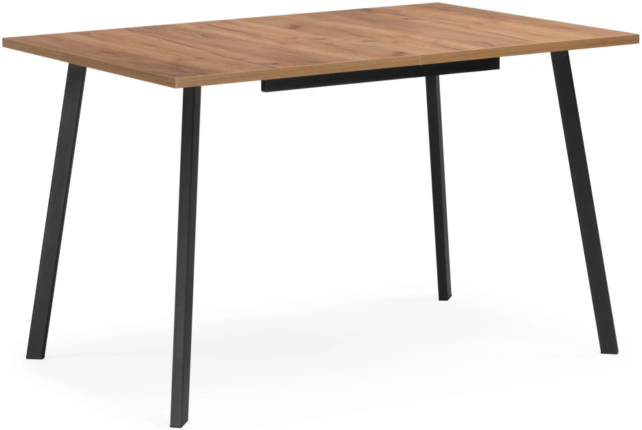 Кухонный раздвижной стол Кортни, 117(157)x77x75, дуб крафт золотой / черный матовый