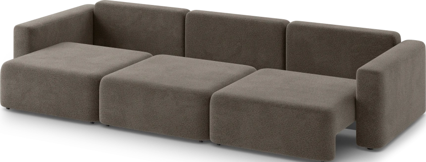 Диван прямой трехместный Дарио, модель 144, OVIS 30 (коричневый)