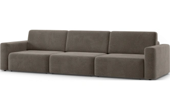 Диван прямой трехместный Дарио, модель 144, OVIS 30 (коричневый)