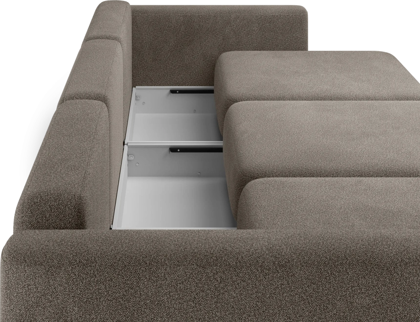 Диван прямой трехместный Дарио, модель 144, OVIS 30 (коричневый)