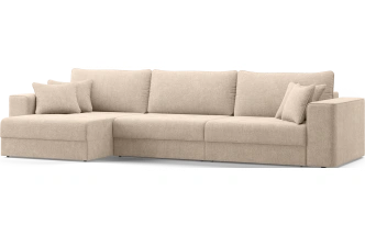 Диван угловой трехместный Конте, модель 036, Danco 290 (коричневый)