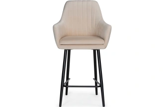 Полубарный стул Райнер, бежевый MR -26 / черный