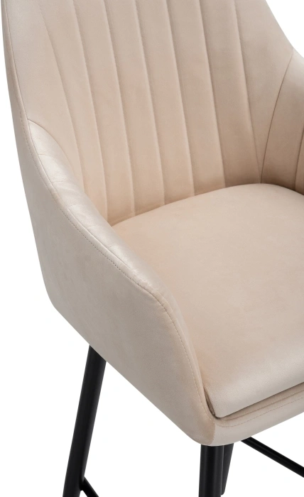 Полубарный стул Райнер, бежевый MR -26 / черный