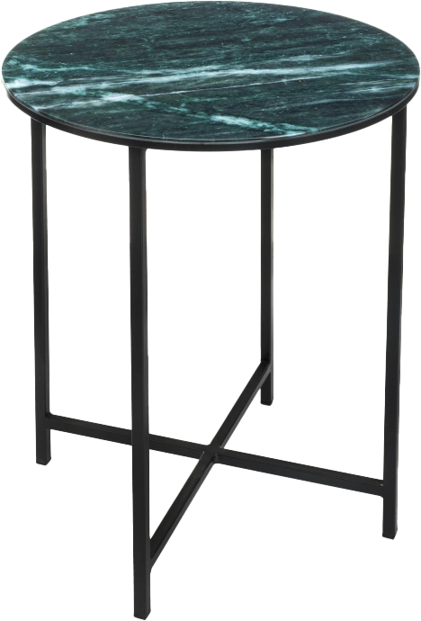 Журнальный стол Волопас, 48x60, стекло, малахит, каркас черный