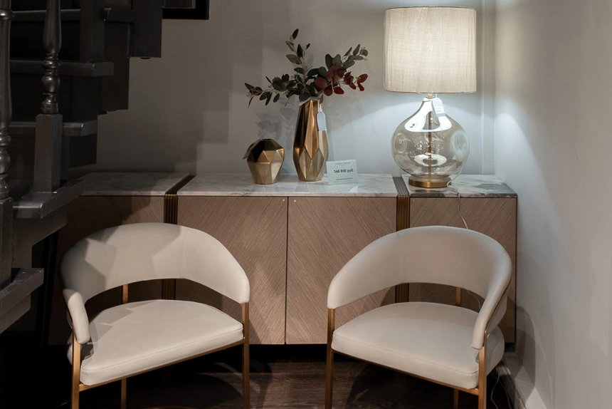 Стул Surge, мягкий, экокожа, светлый