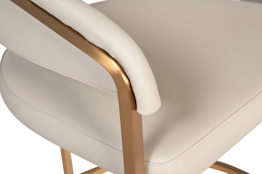 Стул Surge, мягкий, экокожа, светлый