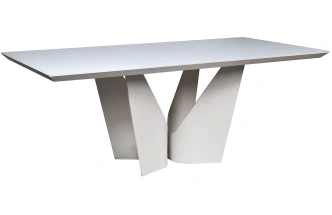 Обеденный стол Quadro, МДФ,  белый / белый 