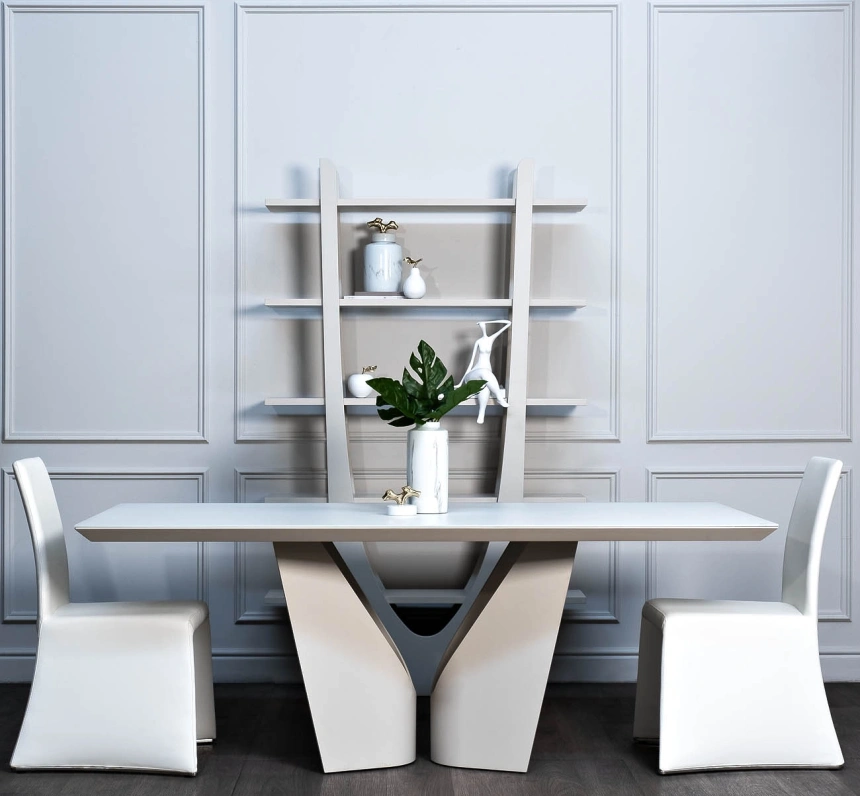 Обеденный стол Quadro, МДФ,  белый / белый 