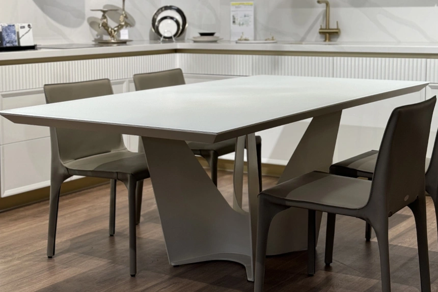 Обеденный стол Quadro, МДФ,  белый / белый 