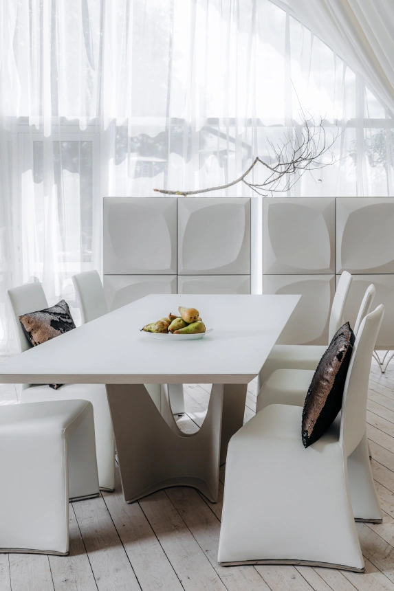 Обеденный стол Quadro, МДФ,  белый / белый 