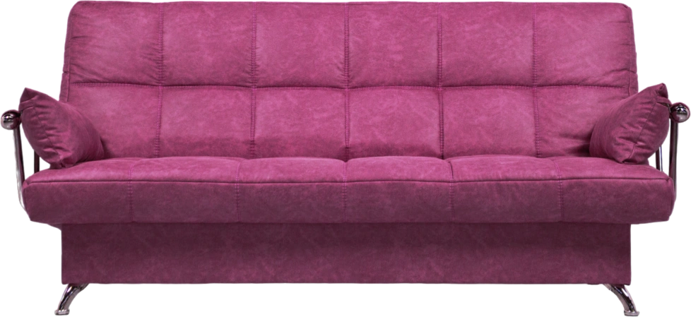 Диван прямой Финка Хром, ткань Энигма 24 (фукси)