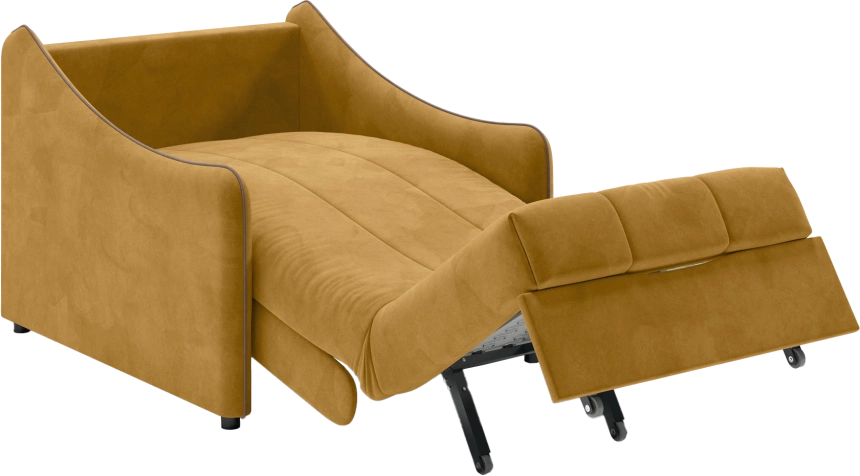 Кресло-кровать Дели 80, модель 032, Ultra Mustard​ / Ultra Stone​ (горчичный)
