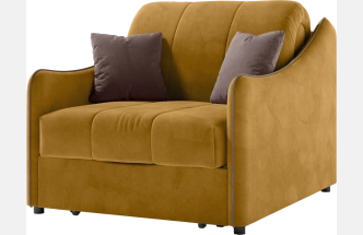 Кресло-кровать Дели 80, модель 032, Ultra Mustard​ / Ultra Stone​ (горчичный)