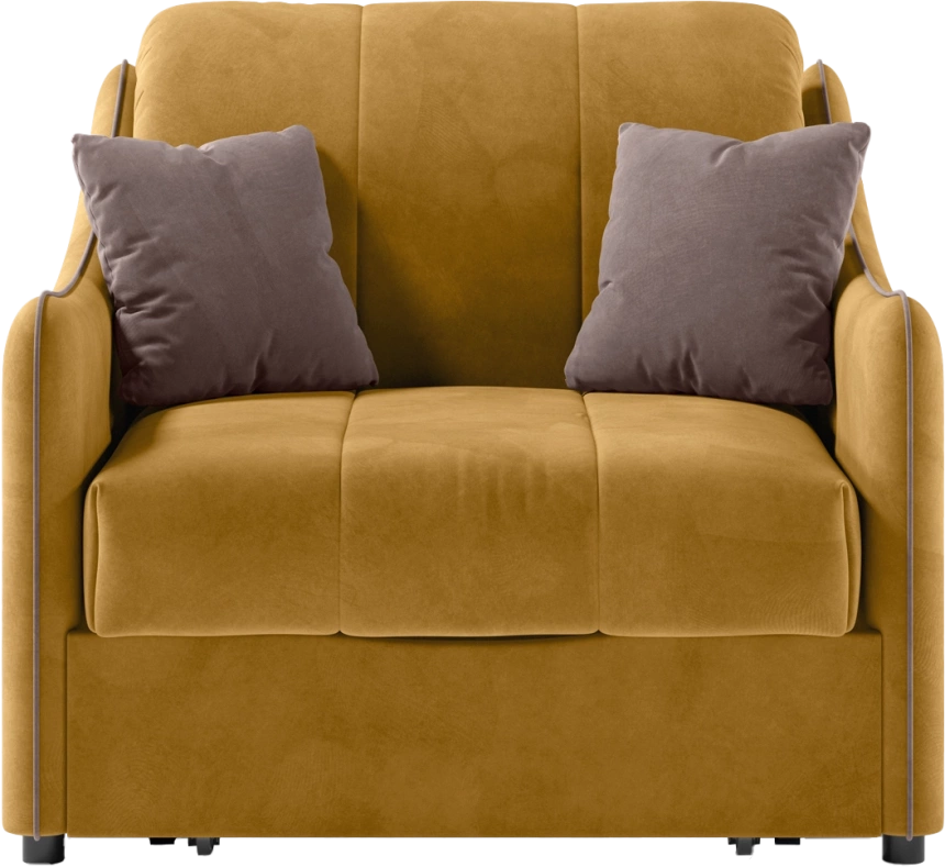Кресло-кровать Дели 80, модель 032, Ultra Mustard​ / Ultra Stone​ (горчичный)