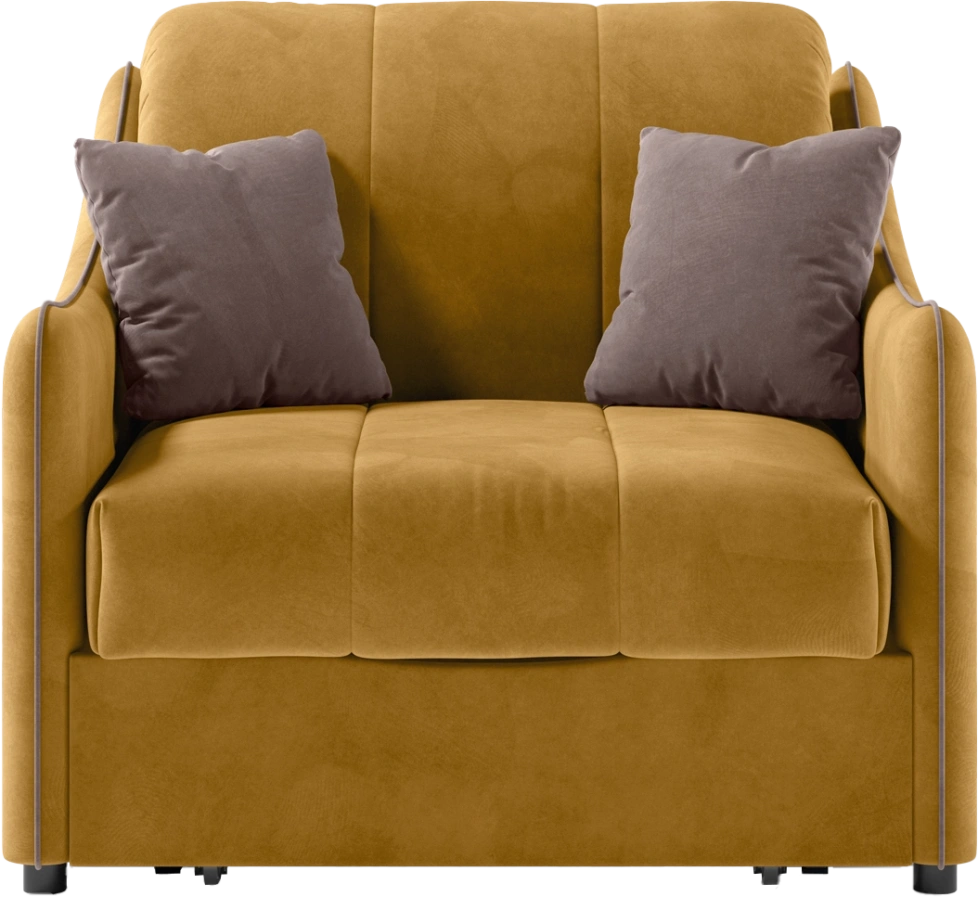 Кресло-кровать Дели 80, модель 032, Ultra Mustard​ / Ultra Stone​ (горчичный)