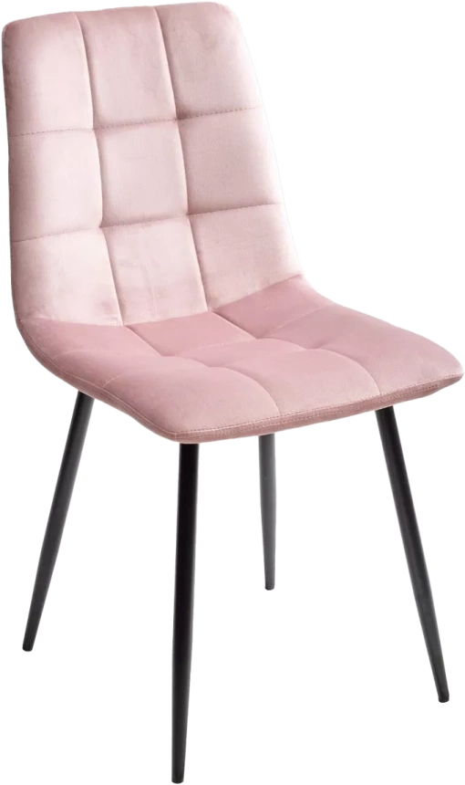 Стул Bari, мягкий, UF910-07 PINK, велюр, черный каркас