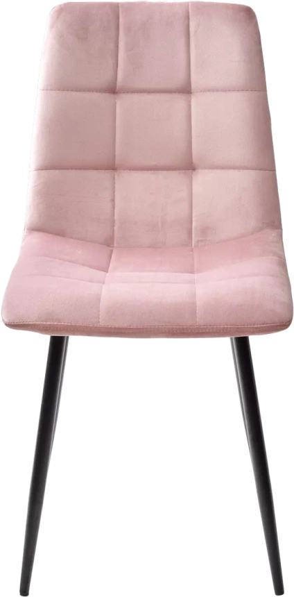 Стул Bari, мягкий, UF910-07 PINK, велюр, черный каркас
