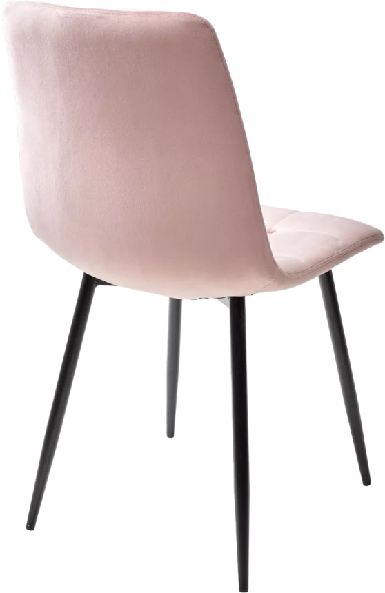 Стул Bari, мягкий, UF910-07 PINK, велюр, черный каркас