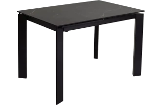Кухонный стол раздвижной Corner 120, Matt Black Marble Solid Ceramic, Black