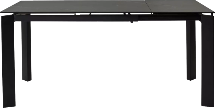 Кухонный стол раздвижной Corner 120, Matt Black Marble Solid Ceramic, Black