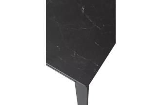 Кухонный стол раздвижной Corner 120, Matt Black Marble Solid Ceramic, Black