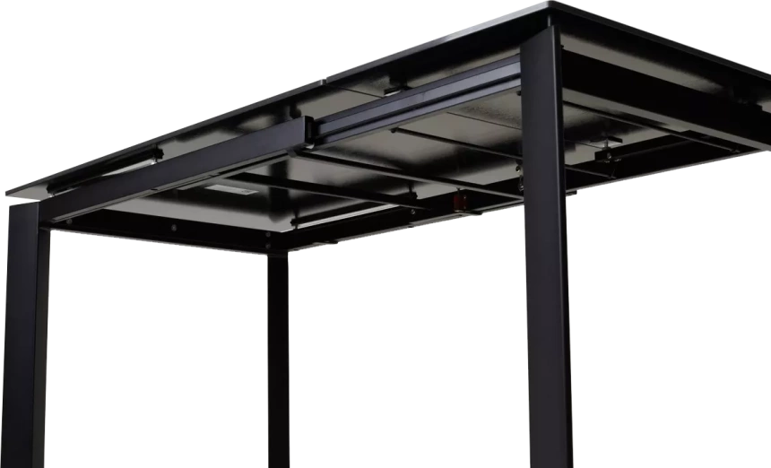 Кухонный стол раздвижной Corner 120, Matt Black Marble Solid Ceramic, Black
