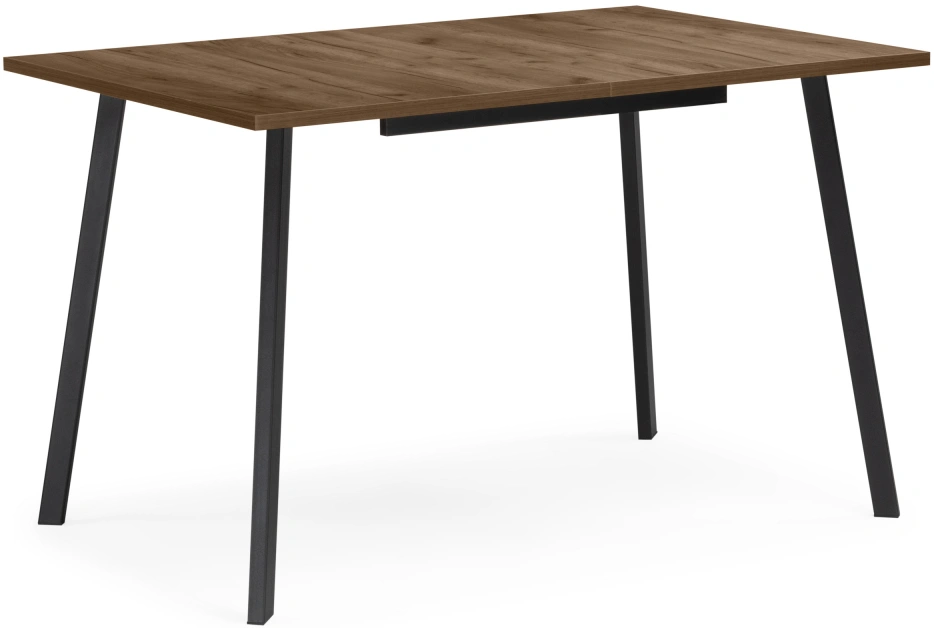 Кухонный раздвижной стол Кортни, 117(157)x77x75, дуб крафт табачный / черный матовый