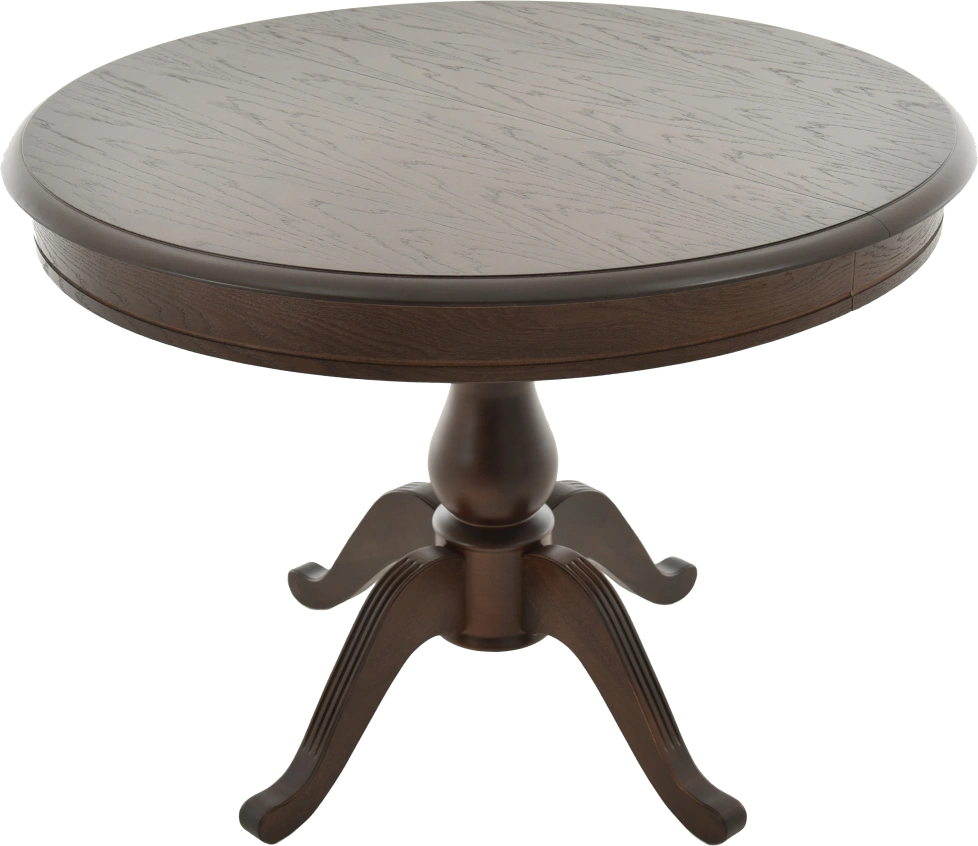 Кухонный стол Фабрицио 1, D 100, орех темный, каркас орех темный