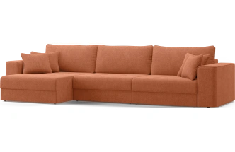 Диван угловой трехместный Конте, модель 036, Danco 412 (оранжевый)