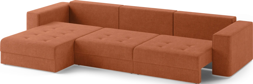 Диван угловой трехместный Конте, модель 036, Danco 412 (оранжевый)