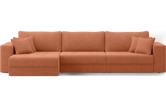 Диван угловой трехместный Конте, модель 036, Danco 412 (оранжевый)