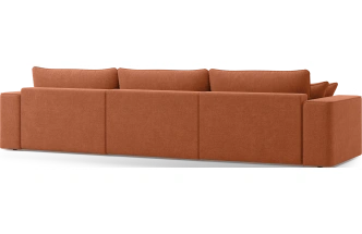 Диван угловой трехместный Конте, модель 036, Danco 412 (оранжевый)