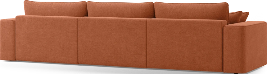 Диван угловой трехместный Конте, модель 036, Danco 412 (оранжевый)