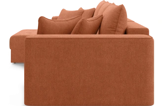 Диван угловой трехместный Конте, модель 036, Danco 412 (оранжевый)