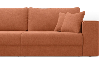 Диван угловой трехместный Конте, модель 036, Danco 412 (оранжевый)