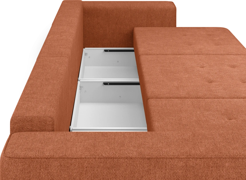 Диван угловой трехместный Конте, модель 036, Danco 412 (оранжевый)