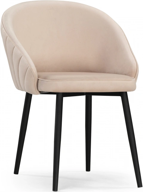 Стул Сутгайн, мягкий, MR-26 бежевый / черный
