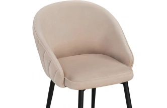Стул Сутгайн, мягкий, MR-26 бежевый / черный