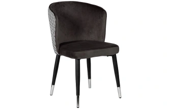 Стул 30C-1232F GR, мягкий, велюр, серый