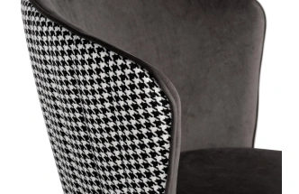 Стул 30C-1232F GR, мягкий, велюр, серый