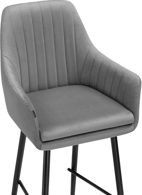 Полубарный стул Райнер, серый MR -11 / черный