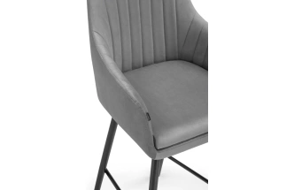 Полубарный стул Райнер, серый MR -11 / черный