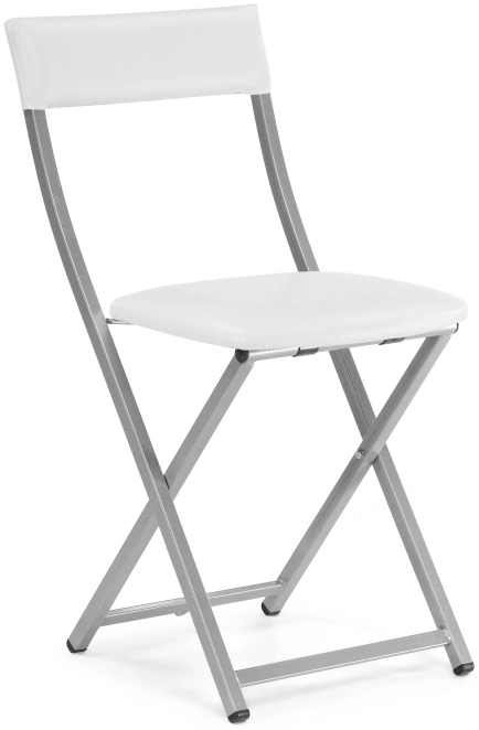 Стул Elevis, складной, белый полимер / светлый мусс