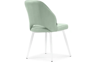 Стул Брейния, мягкий, velutto 14 светло-зеленый / белый