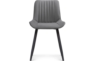 Стул Седа, мягкий, велюр темно-серый / черный